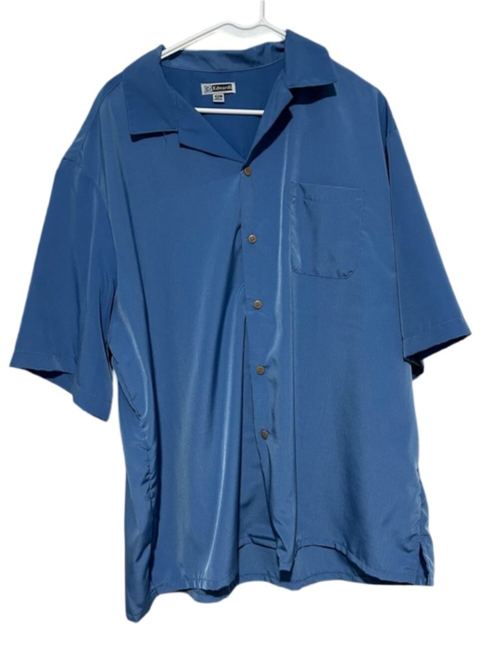 Edwards 2XL Blue Button Down Shirt